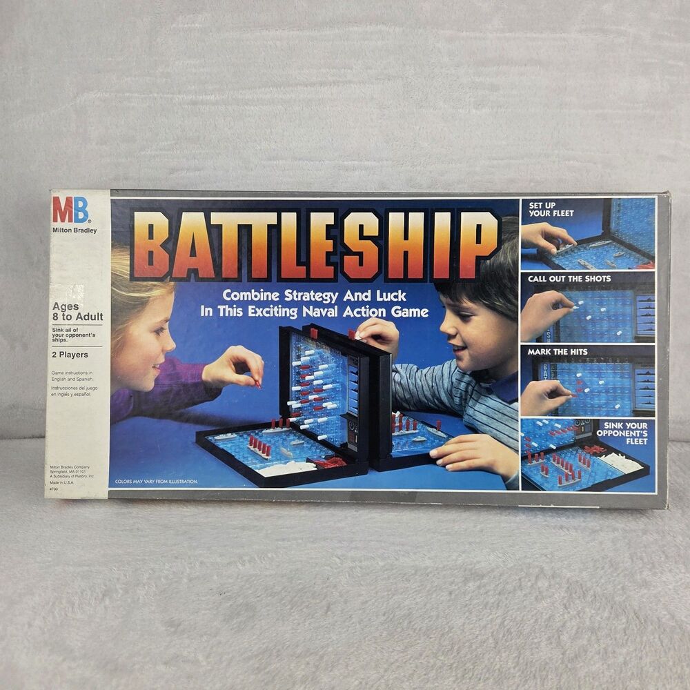 Vintage 1984 Milton Bradley Battleship Classic Naval Combat Board Game Complete
